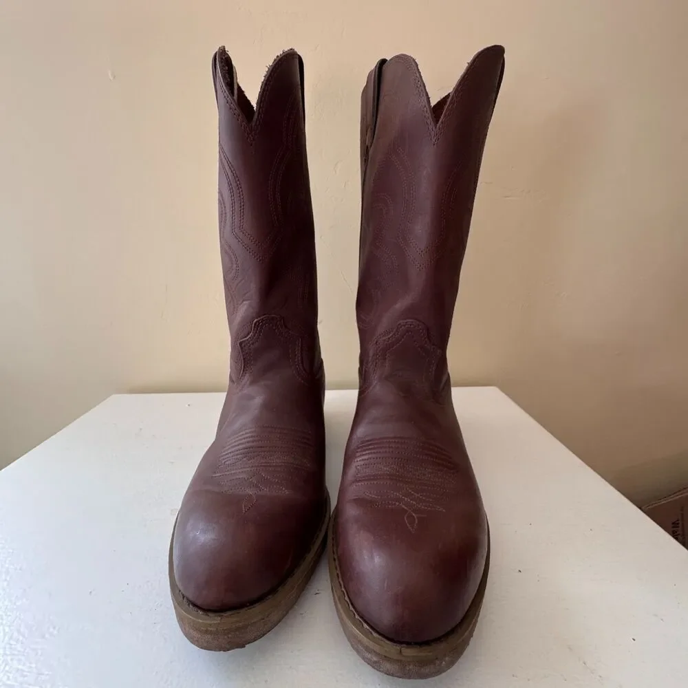 Durango Men’s Brown Leather Western Cowboy Boots Size 10 D  NEW